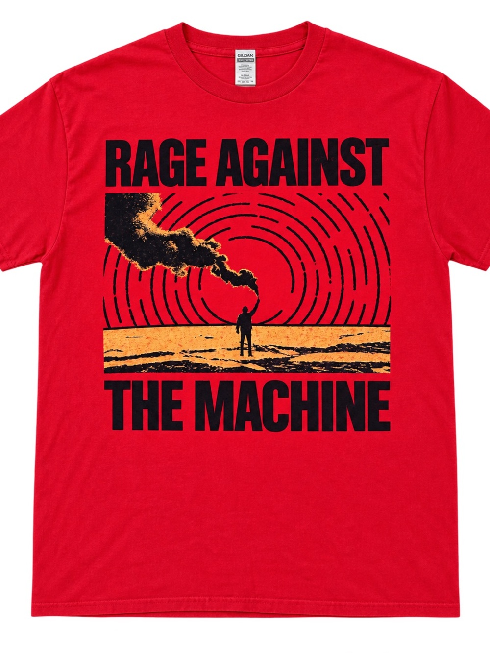 Rage Against the Machine Red Graphic Band Tee | Gildan | Medium - Picture 3 of 8